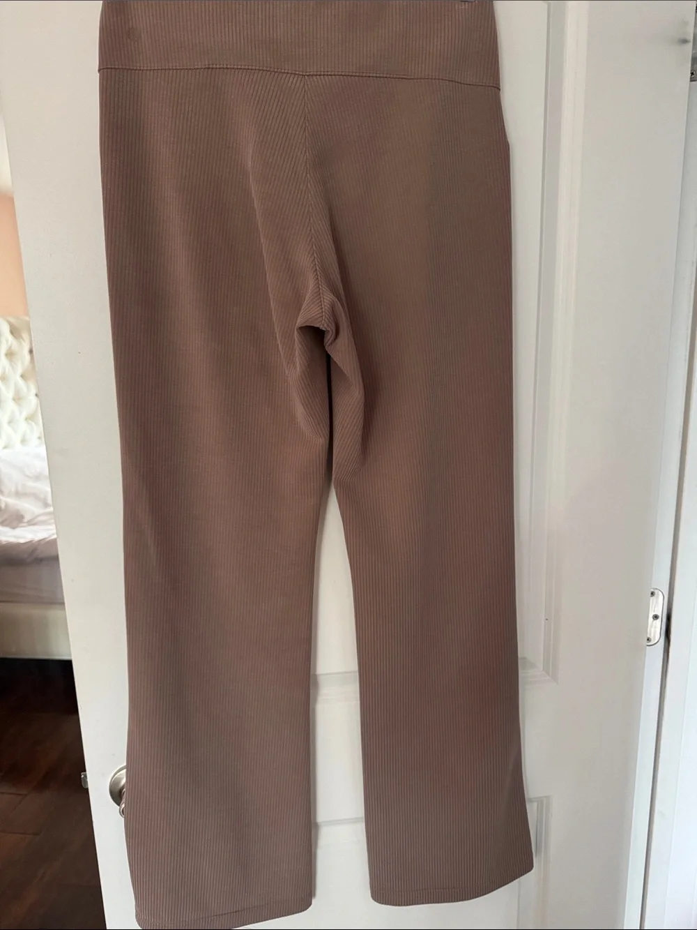 lululemon athletica Ribbed Wide-Leg Pants in Taupe Brown